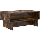 Table basse chêne fumé 80 x 46 x 35 cm bois d'ingénierie