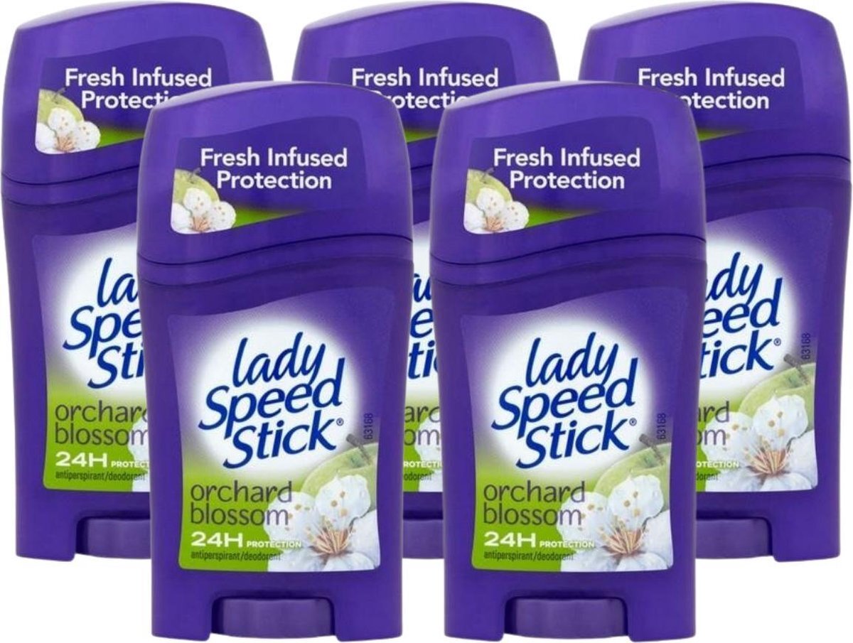 Lady Speed Stick Ochard Blossom Deodorant Vrouw - Anti-Transpirant Deodorant Stick met 24 Uur Zweetbescherming - Bestseller Uit Amerika - 5 Stuks