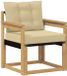 vidaXL Fauteuil d'extérieur acacia massif et textilène blanc