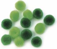 Rayher hobby materialen Rayher Hobby Pompons - 15 mm - Groen - 120 stuks