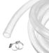OEM PVC-geplechte slang, 5 meter, 19x25,4 mm, transparant, met 2 klemmen