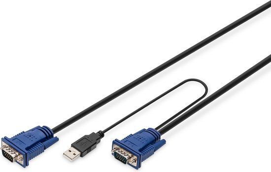 Digitus KVM Adapterkabel - 3 m - Zwart