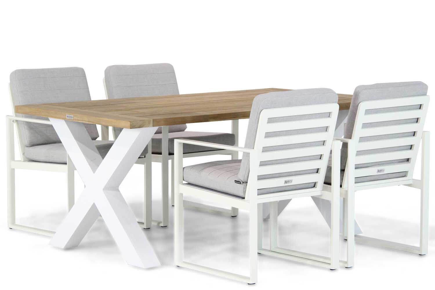 Santika Furniture Zaga/Cardiff 180 cm dining tuinset 5-delig - 7434223693672