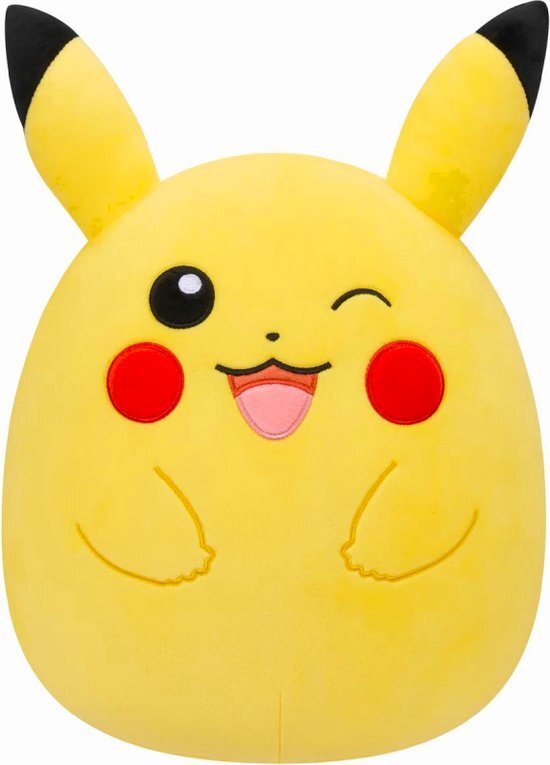 Squishmallows Pok&#233;mon Jumbo Pikachu Knipoog 50 cm - Pluche Knuffel