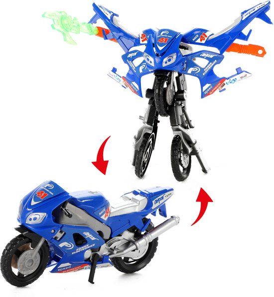 Jonotoys Robot Motor Transformeerbaar - Wit - 3+ jaar