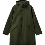 H2O Rømø Long Rain Jacket - Dark Green, Size Medium