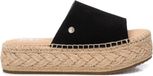 XTI 14363903 Sandales plates cuir noir femme EU 36