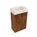 Saniclass Holz Atelier Toiletmeubelset - 40x60.5cm - 1 deur - fontein terrazo - kraangat rechts - walnut pure