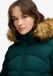 Superdry Fuji Doudoune à Capuche et Fausse Fourrure Femme Dark Pine Green