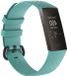 By Qubix Qubix Fitbit Charge 3 siliconen diamant pattern bandje - Tiffany blauw