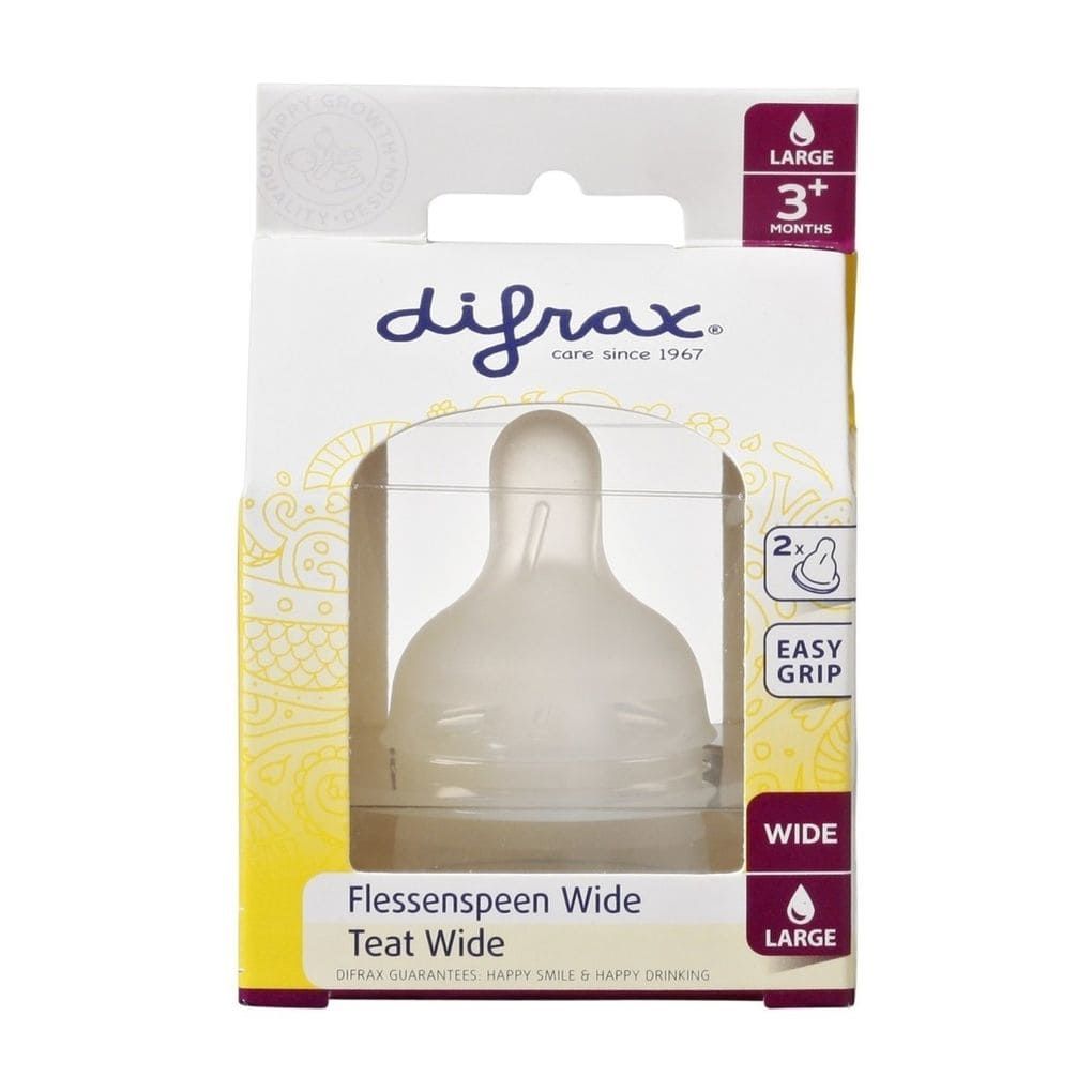 Difrax Brede speen soft Large 2st