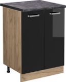Vicco R-Line Meuble bas de cuisine – 60 cm, WB Anthracite Noir laqué