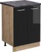 Vicco R-Line Meuble bas de cuisine – 60 cm, WB Anthracite Noir laqué