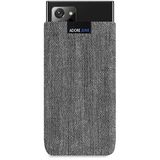 Adore June Business Case compatibel met Samsung Galaxy Note 20 Ultra Chevron stof - Grijs / Zwart