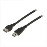 MCL 1.8m Type A Mannelijk naar A Vrouwelijke USB 3.0 Verlengkabel