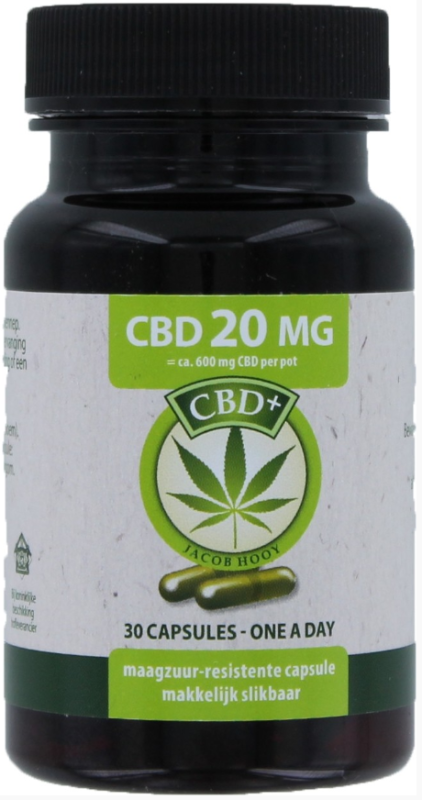 Jacob Hooy Cbd 20mg 30 capsules | 8712053712961