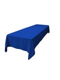 La Leinen polyester Popeline tafelkleed, rechthoekig, 60 x 144-inch, Royal Blue