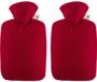 Hugo Frosch Gmbh Bouillotte - 2x - 1,8 litre - rouge - housse en polaire