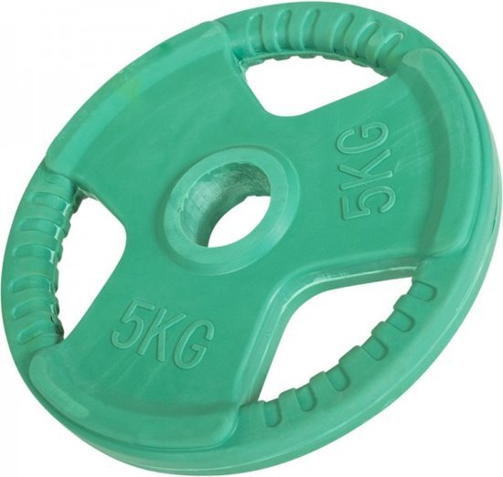 Gorilla Sports Olympische halterschijf 5 kg Gripper Gietijzer 50/51 mm rubber coati