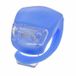 Lampe de vélo en silicone Lampe de vélo LED polyvalente Lampe frontale résistante à l'eau Lampe arrière pour la sécurité des cyclistes - Bleu