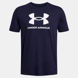 Under Armour UA SPORTSTYLE LOGO UPDATE SS-BLU Heren Sportshirt - Academy - Wit