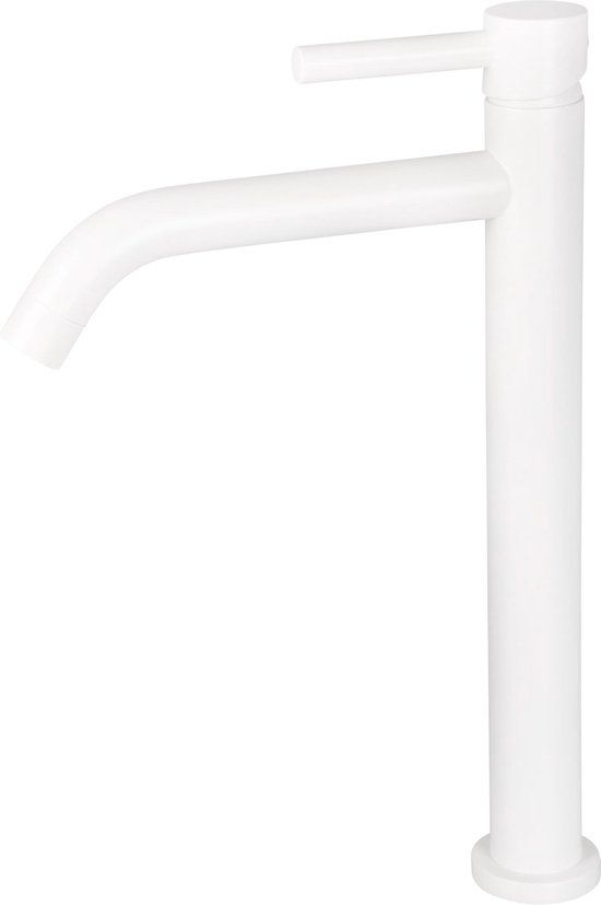 Differnz Wastafelkraan Hoog - Gebogen - Mat Wit