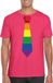 Bellatio Decorations Shoppartners Bv Roze t-shirt met regenboog stropdas heren - LGBT/ Gay pride shirts L