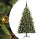 vidaXL Kunstmatige Scharnierende Kerstboom met Kegels Groen 180 cm
