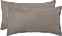 vidaXL - Kussensloop - 2 stuks - HOUTEN - Lichtgrijs - 40 x 70 cm - Bouclé
