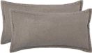 vidaXL - Kussensloop - 2 stuks - HOUTEN - Lichtgrijs - 40 x 70 cm - Bouclé