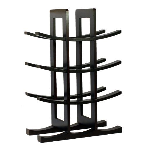 Oceanstar Dark Espresso bamboe wijnrek met 12 flessen WR1132