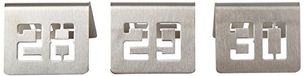 Lacor RVS Tafelnummers, Zilver, 6 x 2 x 5 cm