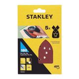 STANLEY schuurpapier (korrel K180, fijn gekorreld, met klittenband Fix, geschikt voor Black+Decker compacte muis), bruin