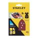 STANLEY schuurpapier (korrel K180, fijn gekorreld, met klittenband Fix, geschikt voor Black+Decker compacte muis), bruin