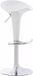 In And OutdoorMatch Selle de tabouret de bar - Set de 1 - Ergonomique - Tabourets de bar sans dossier - Cuisine - Blanc - 60-81cm