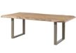 MASSIVMOEBEL24 Chaise de salle à manger FREEFORM beige bois massif