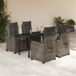 Prolenta Maison Exclusive Tuinset voor buiten, 5-delig, met kussens, grijs, van polyrotan