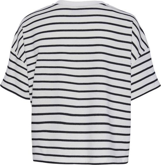 Pieces Chilli Summer 2/4 Sweat Stripe Cloud Dancer Black WIT XS