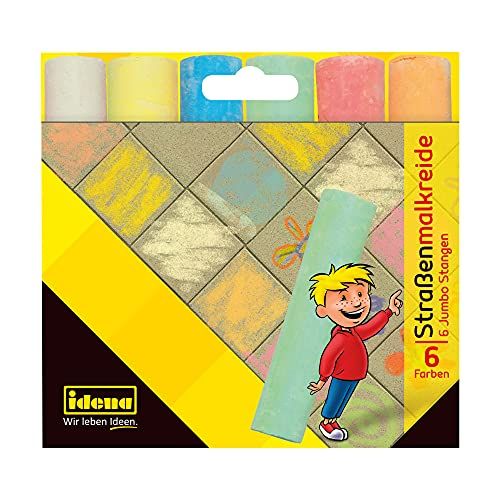 Idena 621731 Straatkrijt - 6 stuks - Verschillende kleuren