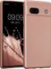 kwmobile metallic telefoonhoesje van TPU - geschikt voor Google Pixel 7a - Flexible case voor smartphone - In metallic roségoud