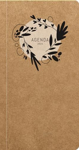 AGENDA Kraft Bloemen Made in France S17, 9 x 17 cm