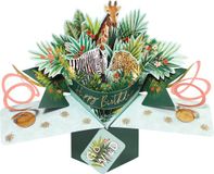 POP-UP 3D Pop-up wenskaart met envelop – Happy Birthday Go Wild