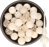 Decoris Kaemingk B.V. Kunststof kerstballen - 6 cm - 38 stuks - Wol wit