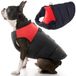 Gooby Gewatteerd vest voor koud weer voor kleine honden met veilige bontbescherming ritssluiting, X-Small, rood