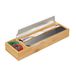 Relaxdays rollenhouder voor lade, voor aluminiumfolie & vershoudfolie, bamboe & rvs, HBD: 5.5x39.5x13 cm, natuur
