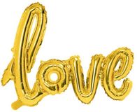 Folie ballon Love, goud, 73x59cm