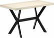 vidaXL Eettafel 120x60x75 cm massief mangohout wit