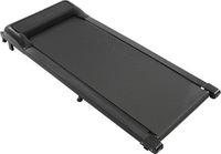Tapis de course pour la maison - Modèle plat - Affichage LED avec données en temps réel - Bande de roulement à 5 couches absorbant les chocs - Pliable - Léger et facile à déplacer - Noir