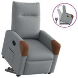 vidaXL Fauteuil releasable tissu gris clair