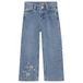 Daily7 wide leg jeans met print - mediumblauw
